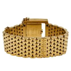 Pre Owned Nina Ricci Cream Gold Plated Stainless Steel N02243 Women's Wristwatch 28 mm 