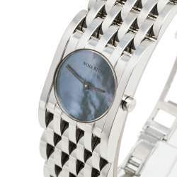 Pre Owned Nina Ricci Blue Mother of Pearl Stainless Steel N000113 Women's Wristwatch 25 mm