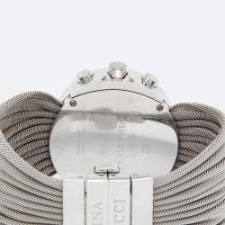 Nina Ricci Silver White Stainless Steel Diamonds N021.15 Chronograph Women's Wristwatch 32 mm