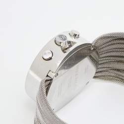 Nina Ricci Silver White Stainless Steel Diamonds N021.15 Chronograph Women's Wristwatch 32 mm