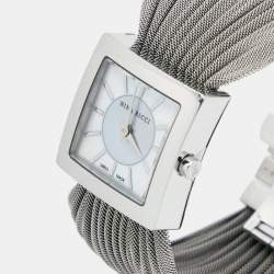 Pre Owned Nina Ricci White Mother of Pearl Stainless Women's N019.12 Quartz Watch 24 mm