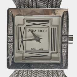 Nina Ricci Mother of Pearl Stainless Steel Diamond NO19.73 Women's Wristwatch 24 mm