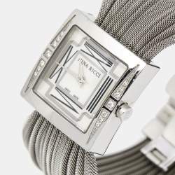 Nina Ricci Mother of Pearl Stainless Steel Diamond NO19.73 Women's Wristwatch 24 mm