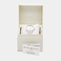 Nina Ricci  White High-Tech Ceramic Stainless Steel NO68005SM Women's Wristwatch 36.50 mm