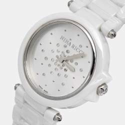 Nina Ricci  White High-Tech Ceramic Stainless Steel NO68005SM Women's Wristwatch 36.50 mm