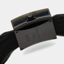Nina Ricci Black PVD Coated Stainless Steel Diamonds NO19.92 Women's Wristwatch 24 mm