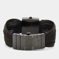 Nina Ricci Black PVD Coated Stainless Steel Diamonds NO19.92 Women's Wristwatch 24 mm