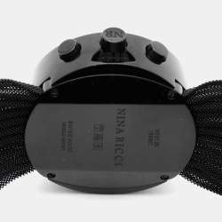 Nina Ricci Black PVD Stainless Steel Chronograph N021.25 Women's Wristwatch 31 mm