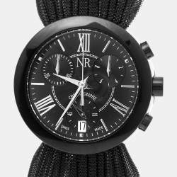 Nina Ricci Black PVD Stainless Steel Chronograph N021.25 Women's Wristwatch 31 mm