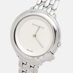 Pre Owned Nina Ricci Silver Stainless Steel NR089015 Women's Wristwatch 35 mm 