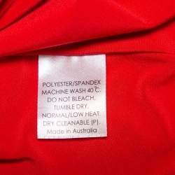 مملوكة مسبقًا فستان نوكي كريب سترتش أحمر شيري بلا أكمام مقاس صغير - سمول