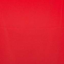 مملوكة مسبقًا فستان نوكي كريب سترتش أحمر شيري بلا أكمام مقاس صغير - سمول