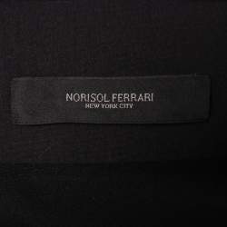 Norisol Ferrari Black Synthetic Paneled Belted Mini Dress M