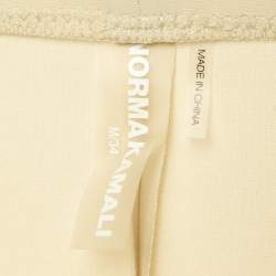 Norma Kamali Beige Stretch knit Fishtail Midcalf Skirt M