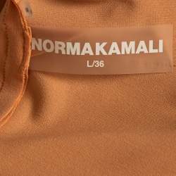 Norma Kamali Orange Stretch Knit High Waist Flared Hem Leggings L