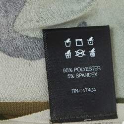 Pre Owned Norma Kamali Green Camouflage Jersey Fishtail Midi Dress S