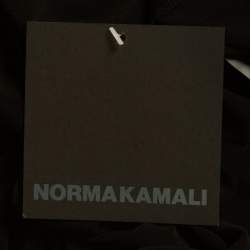 Norma Kamali Black Draped Jersey Long Sleeve Top L