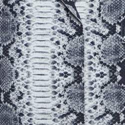 Norma Kamali Black/White Python Print Lycra Single Breasted Straight Fit Jacket M