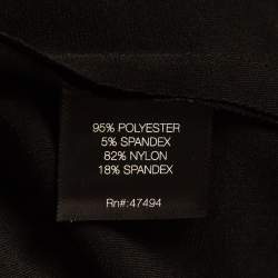 Norma Kamali Black Lycra/Mesh Shirred Detail Diana Gown M
