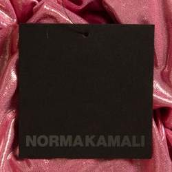 Norma Kamali Pink Lame Walter Wing Sleeves Mini Dress L
