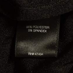 Pre Owned Norma Kamali Black Lame Fabric Obie Midi Dress M