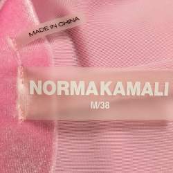 Norma Kamali Candy Pink Velvet Belted Obie Gown M