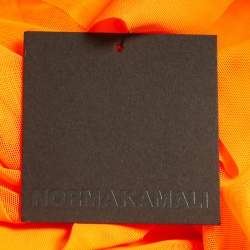 Norma Kamali Orange Mesh Hi Low Oversized Sheer Shirt M
