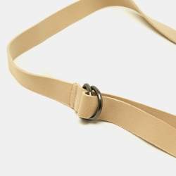 Pre Owned Norma Kamali Waist Belt Beige Knit Fabric