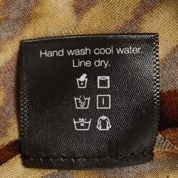 Pre Owned Norma Kamali Brown Leopard Jersey Midi Fishtail Dress M