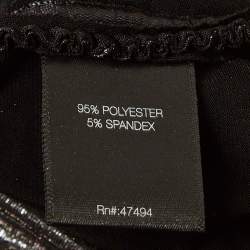 مملوكة مسبقًا Norma Kamali Metallic Lame Stretch Jersey Ruched Midi Dress XXXS