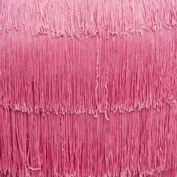 Norma Kamali Pink Fringed Slip Mini Dress XS