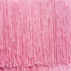 Norma Kamali Pink Fringed Slip Mini Dress XS