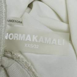Norma Kamali Silver Lamé Jersey Long One Shoulder Ruched Mini Dress XXS