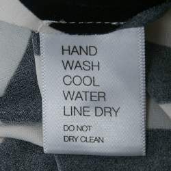 Pre Owned Norma Kamali Black/White Stripe Print Jersey Long Dress XS