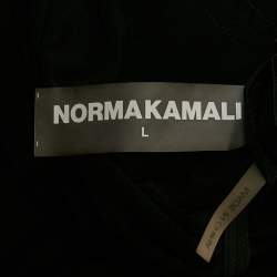 Pre Owned Norma Kamali Black Jersey Empire Jose Mio Swimsuit L