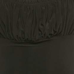 Pre Owned Norma Kamali Black Jersey Empire Jose Mio Swimsuit L