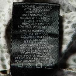 Pre Owned Norma Kamali Pale Grey Snake Print Jersey Wrap Dress M