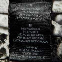 Pre Owned Norma Kamali Pale Grey Snake Print Jersey Wrap Dress M