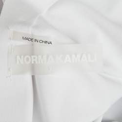 Pre Owned Norma Kamali White Jersey Drop-Shoulder Top XS