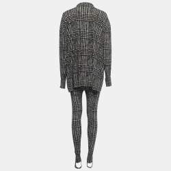Norma Kamali Black Print Jersey Shirt Leggings Set S