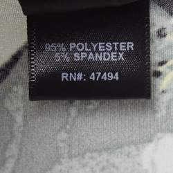 Pre Owned Norma Kamali Green leaf Printed Jersey off-shoulder Fishtail Dress L