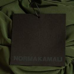 Norma Kamali Green Gathered Jersey Bill Mio Swimsuit XL