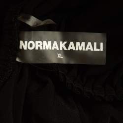 Pre Owned Norma Kamali Black Gathered Jersey Bill Mio Swimsuit XL