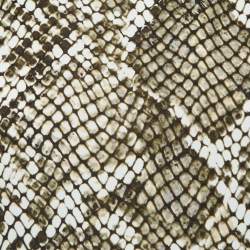 Norma Kamali White/Green Python Print Jersey Fishtail Midi Dress XL