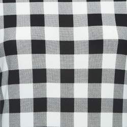 Pre Owned Norma Kamali Black/White Checked Jersey Fishtail Midi Dress M