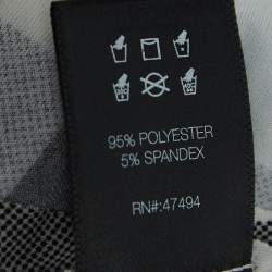 Pre Owned Norma Kamali Black/White Checked Jersey Fishtail Midi Dress M