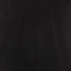 Norma Kamali Black Stretch Jersey Strappy Cropped Leg Jumpsuit L