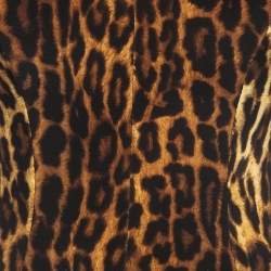 Norma Kamali Beige Leopard Print Strappy Wonderwoman Mio  Swimsuit XL