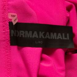 Norma Kamali Pink Lycra Slip Jog Jumpsuit L