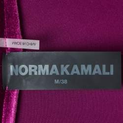 Norma Kamali Burgundy Velvet  Single Breasted Blazer & Pant Set M